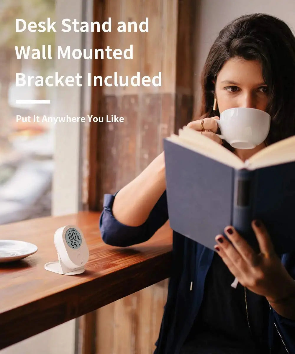 Smart WiFi Bluetooth Thermometer Hygrometer With App Alerts for Greenhouse