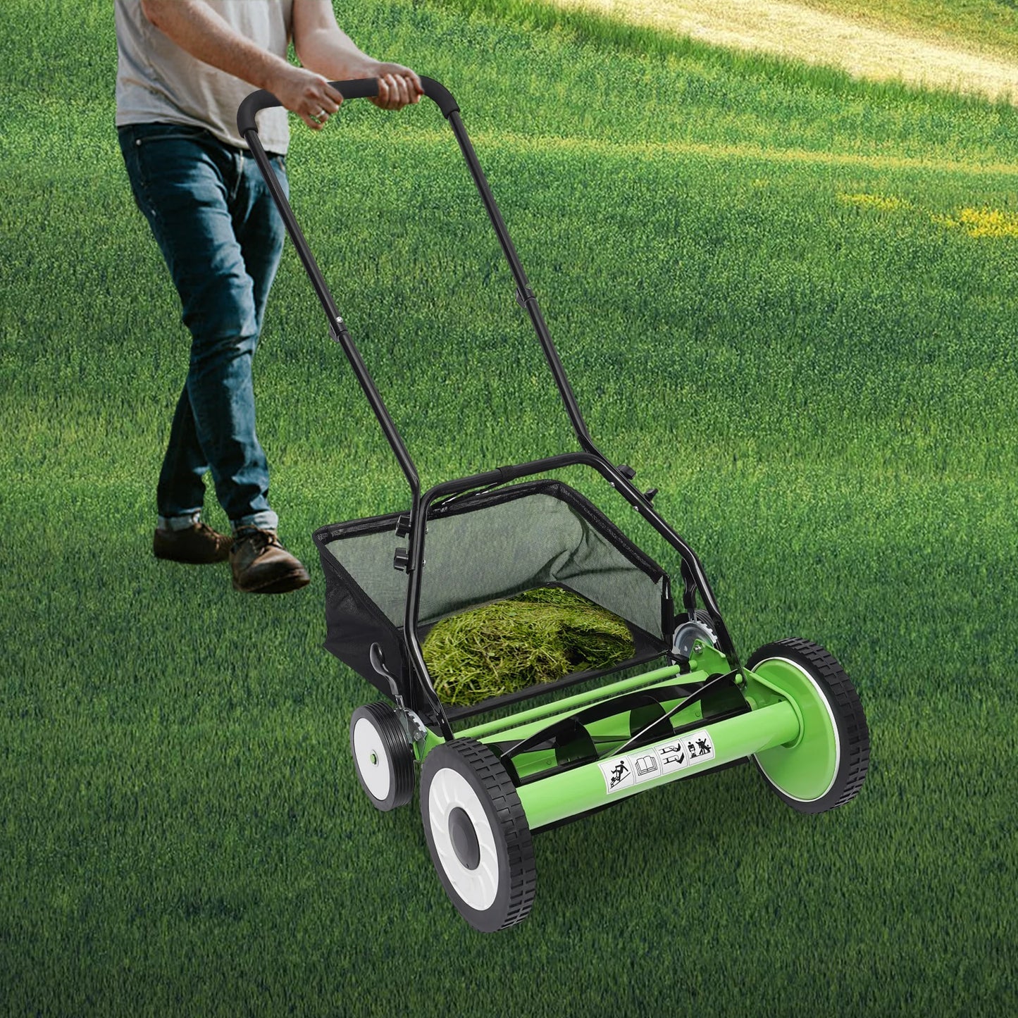 Cordless Manual Reel Lawn Mower For Environmentally Friendly Yard Care