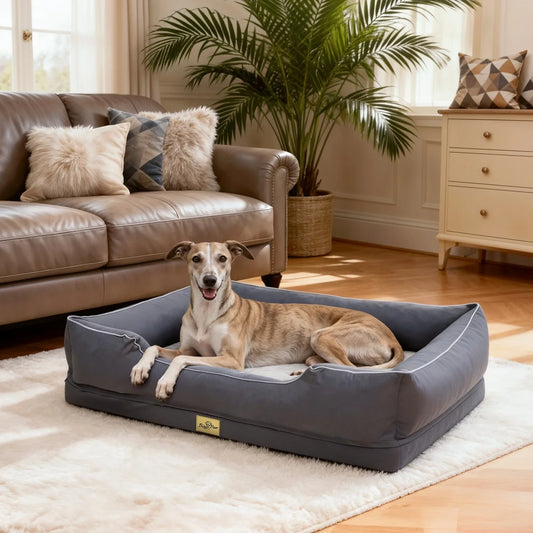 M/L/XL/2XL/3XL Orthopedic Dog Beds Oxford Bolster Foam Base Pet Dogs Couch Sofa Lounger Bed Waterproof Lining Removable Cover