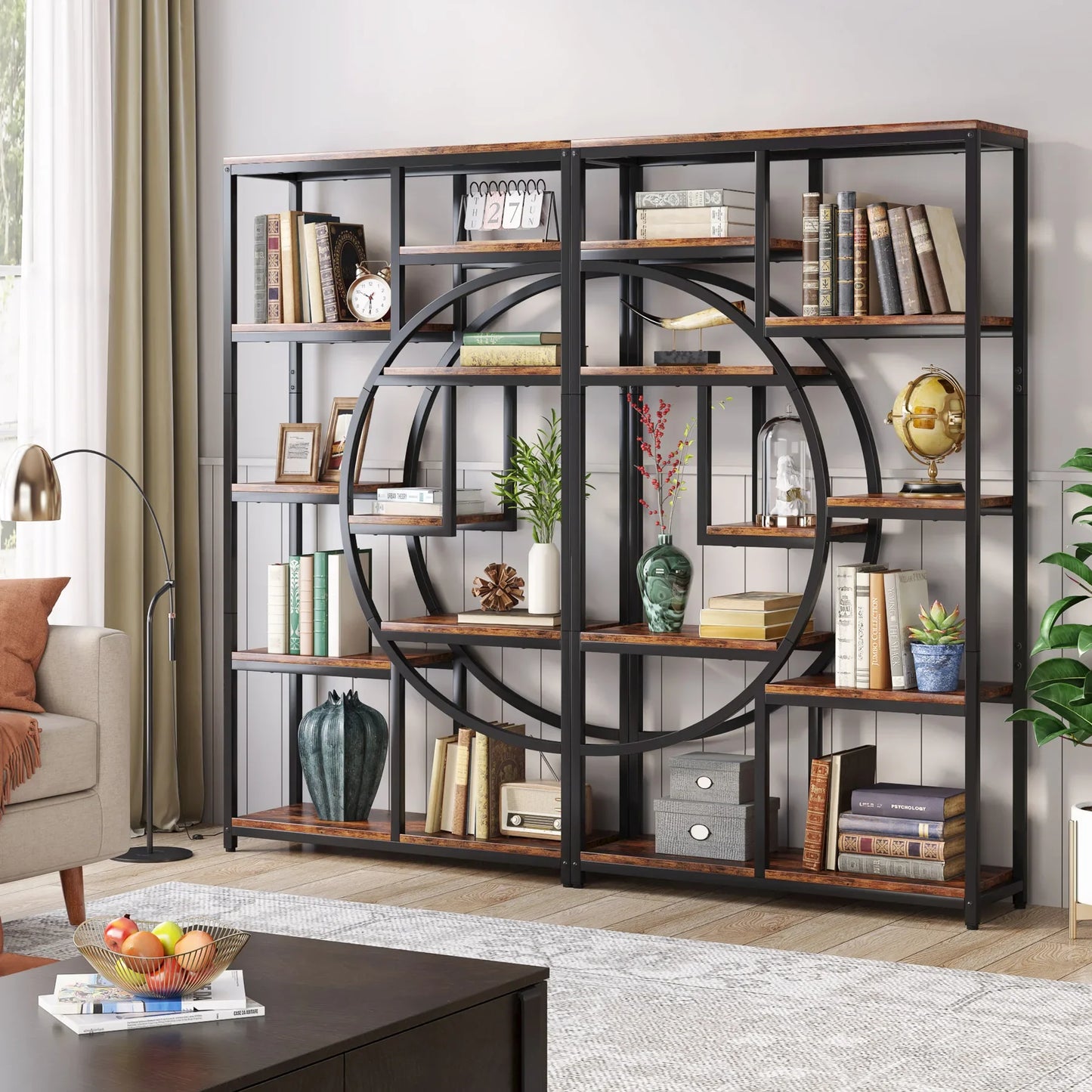 Tribesigns Industrial 5-Tier Etagere Bookshelf