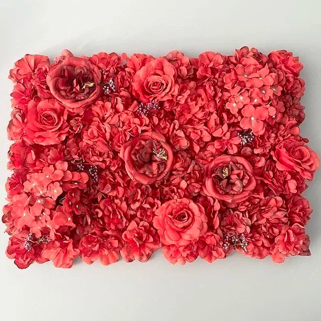 Pink Silk Rose Flower Wall Artificial Flower For Wedding Decoration BabyShow Party Birthday Gift Home Backdrop Decor