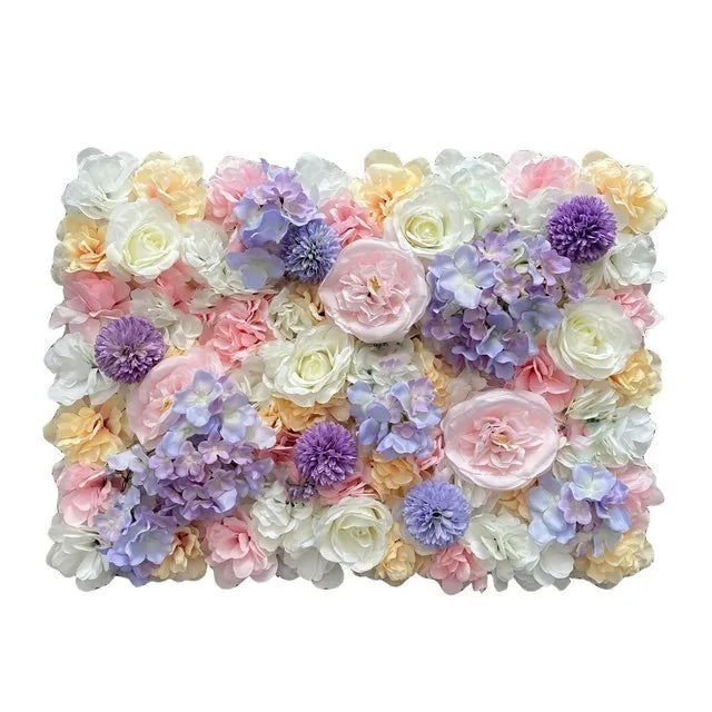 Pink Silk Rose Flower Wall Artificial Flower For Wedding Decoration BabyShow Party Birthday Gift Home Backdrop Decor