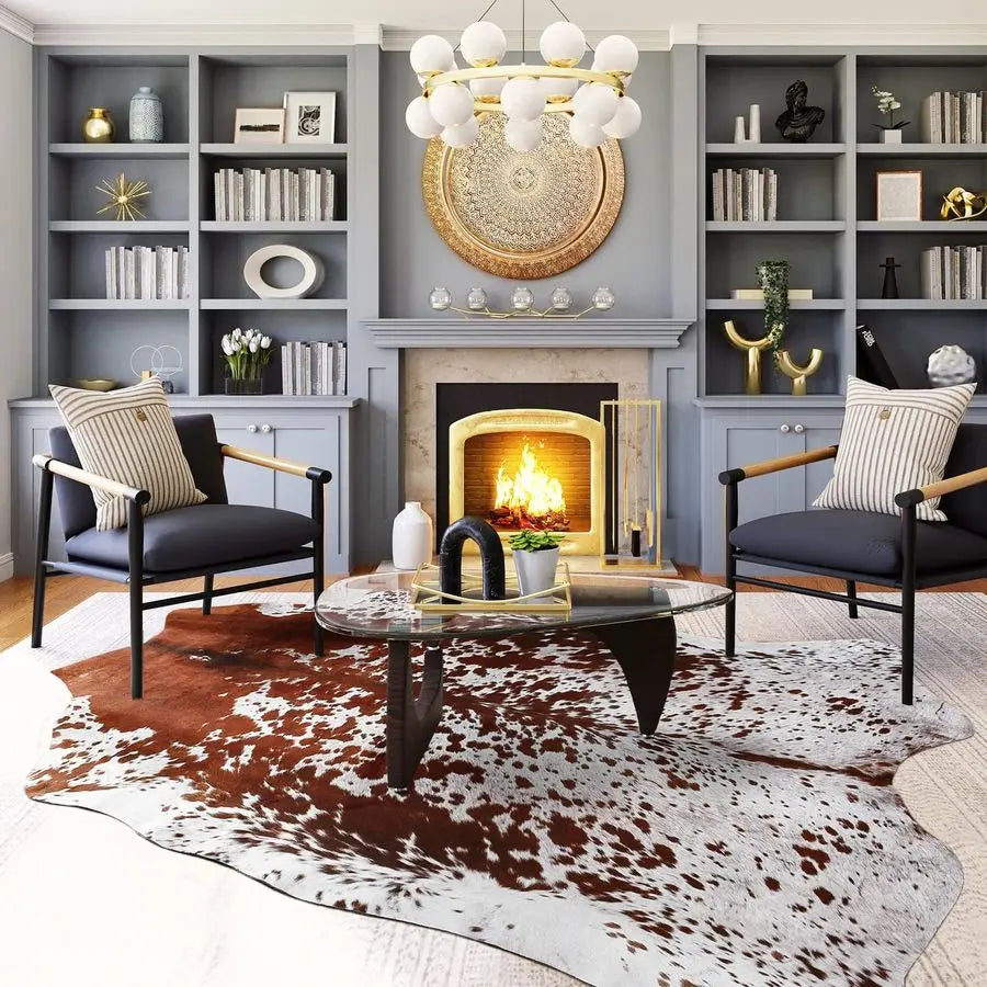 Faux Cowhide Rug Cow Print for Bedroom and Living Room