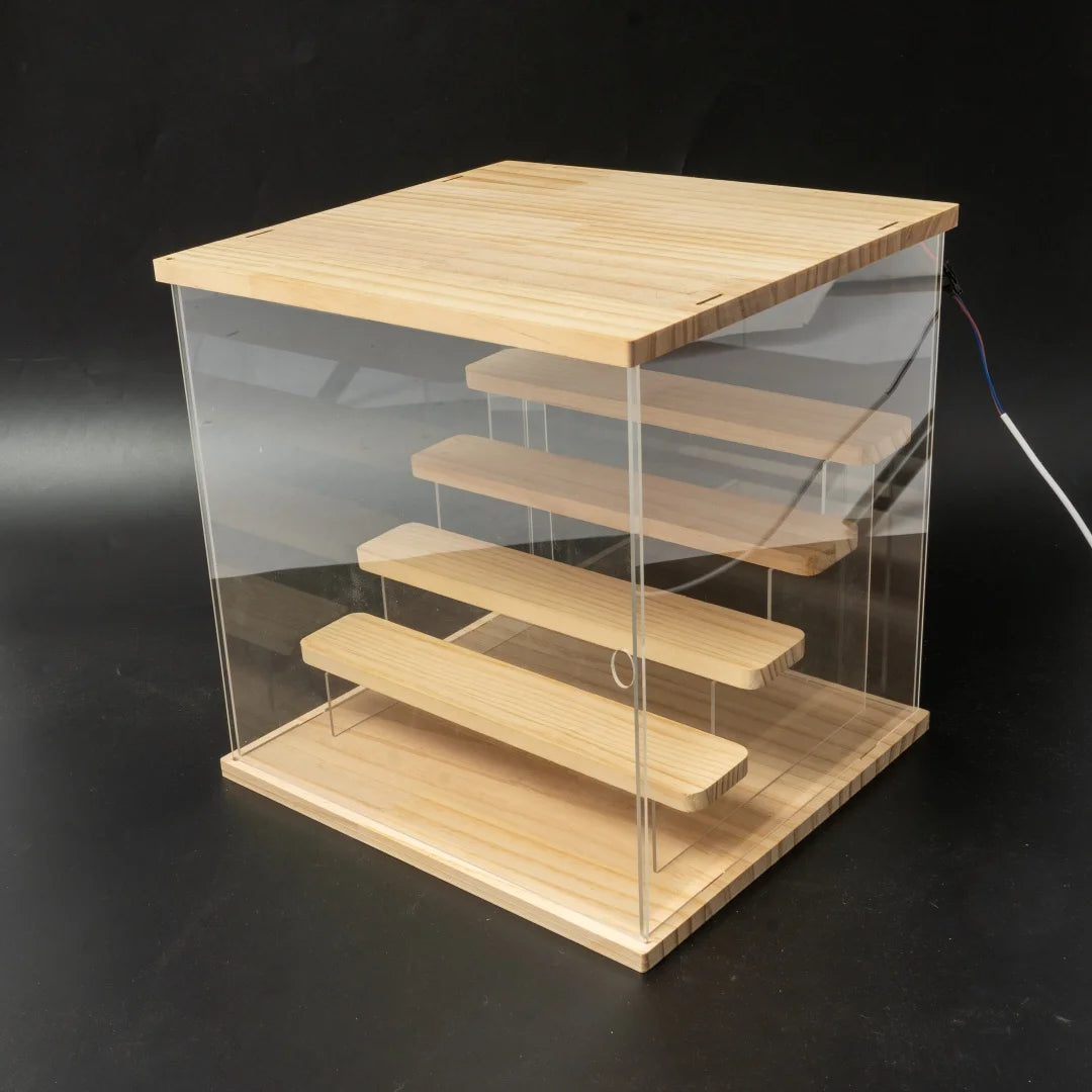 5-Tier LED Acrylic Display Box for Perfume Figurines and Jewelry