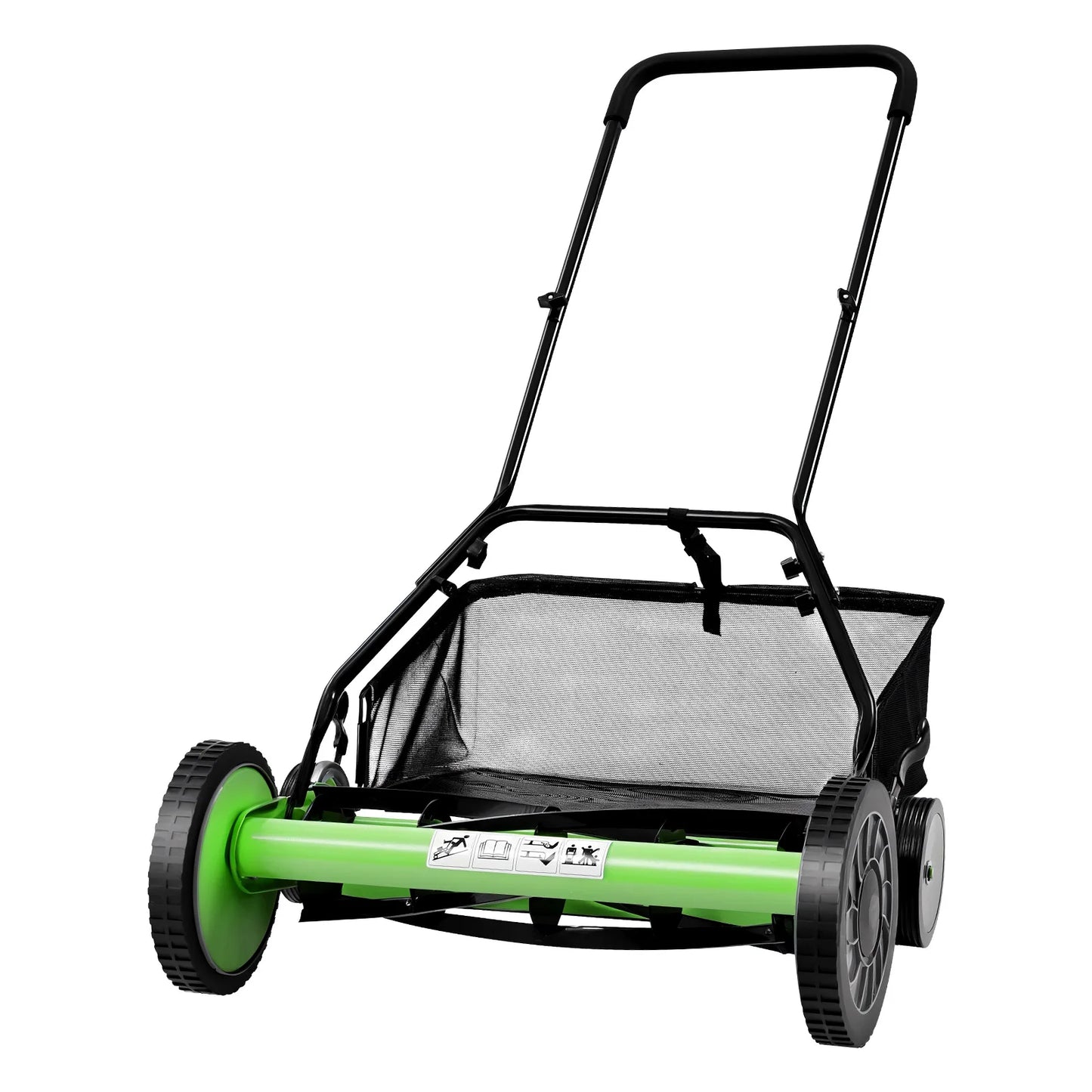 Bymaocar Four Wheel Non Powered Reel Mower With Collection Bag