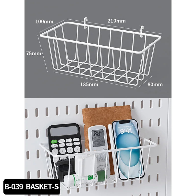 Desktop Pegboard Height Adjustable Standing Storage Rack For Home Office