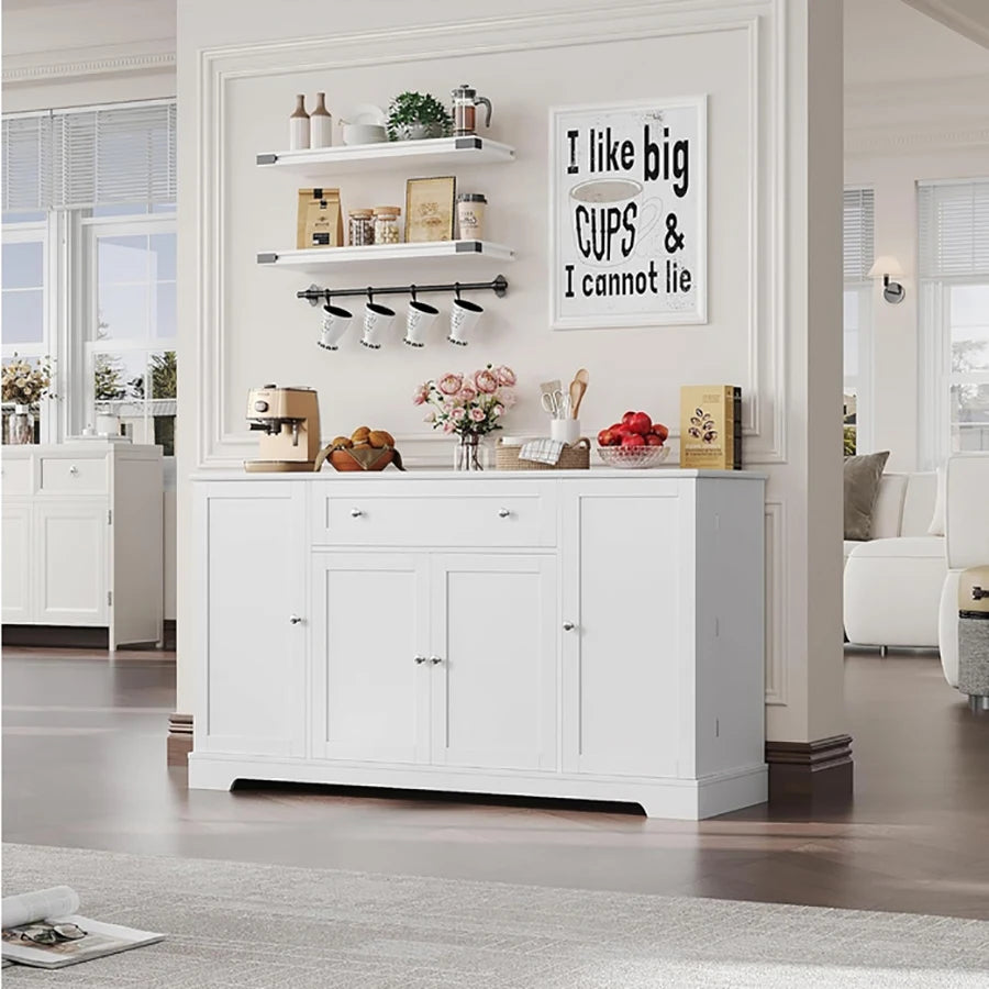 HiMISS Modern Wood Sideboard Buffet Cabinet With Storage