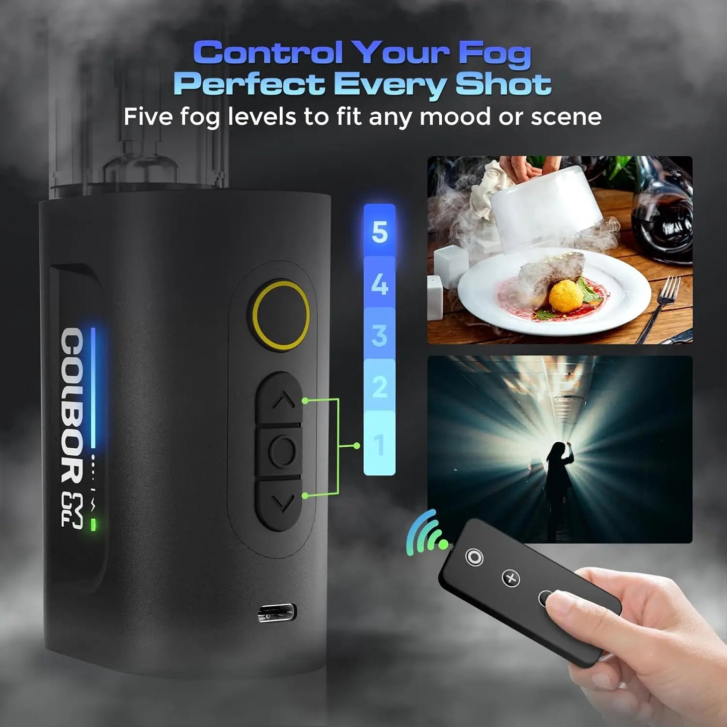 SYNCO Mini Fog Machine With Remote Control For Photography
