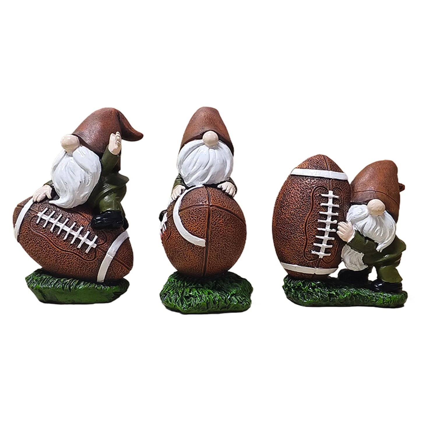 Rugby Gnome Statue Resin Decoration For Super Bowl Outdoor Garden