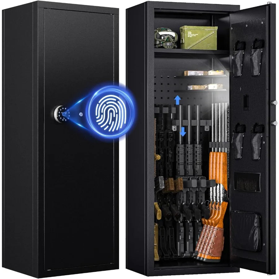 XMSJ Biometric Gun Safe For Rifles And Pistols With Fingerprint