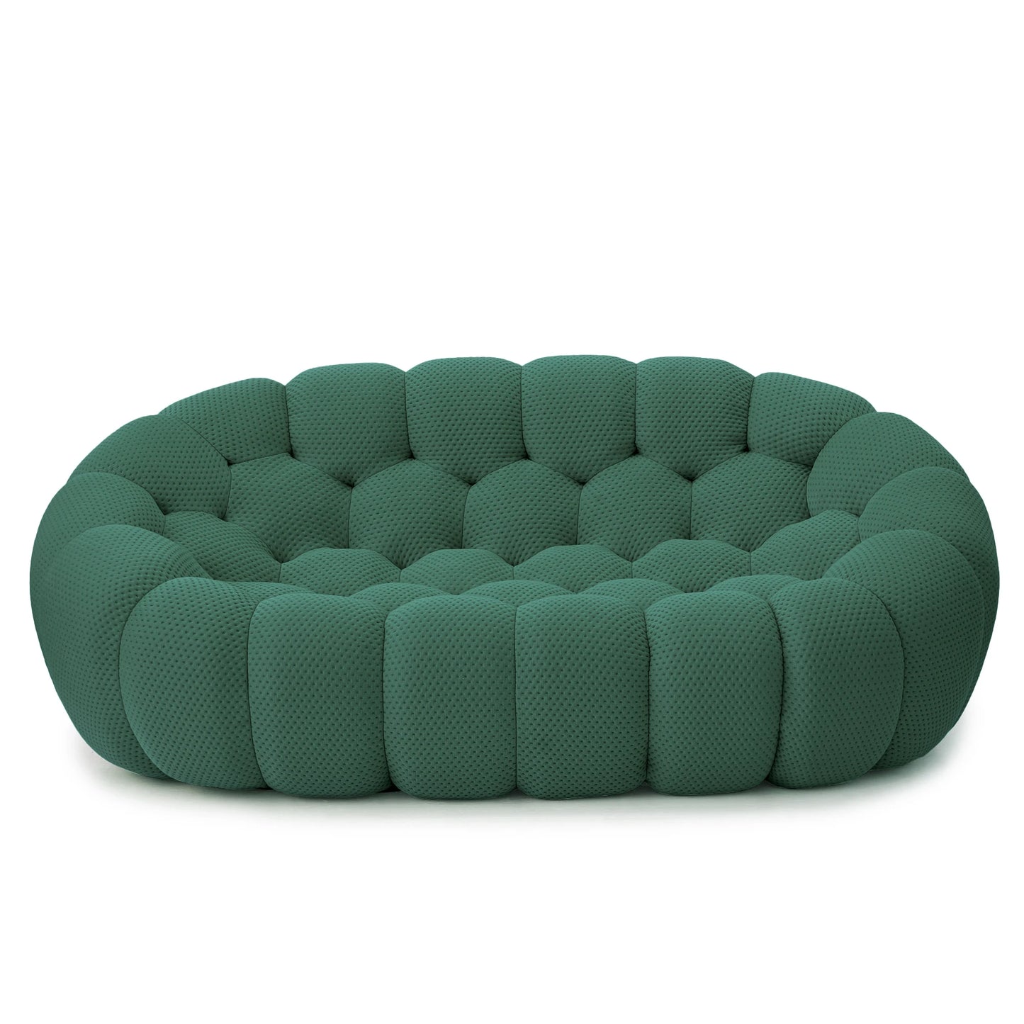 Sdorens Modern Curved Boneless Sofa 3D Knitted Fabric Loveseat