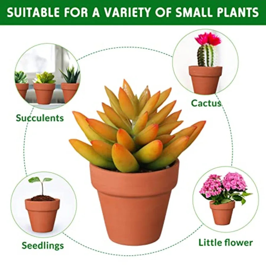 Mini 2 Inch Terracotta Pot Bulk Small Plant Pots Nursery Flower With Drainage Holes