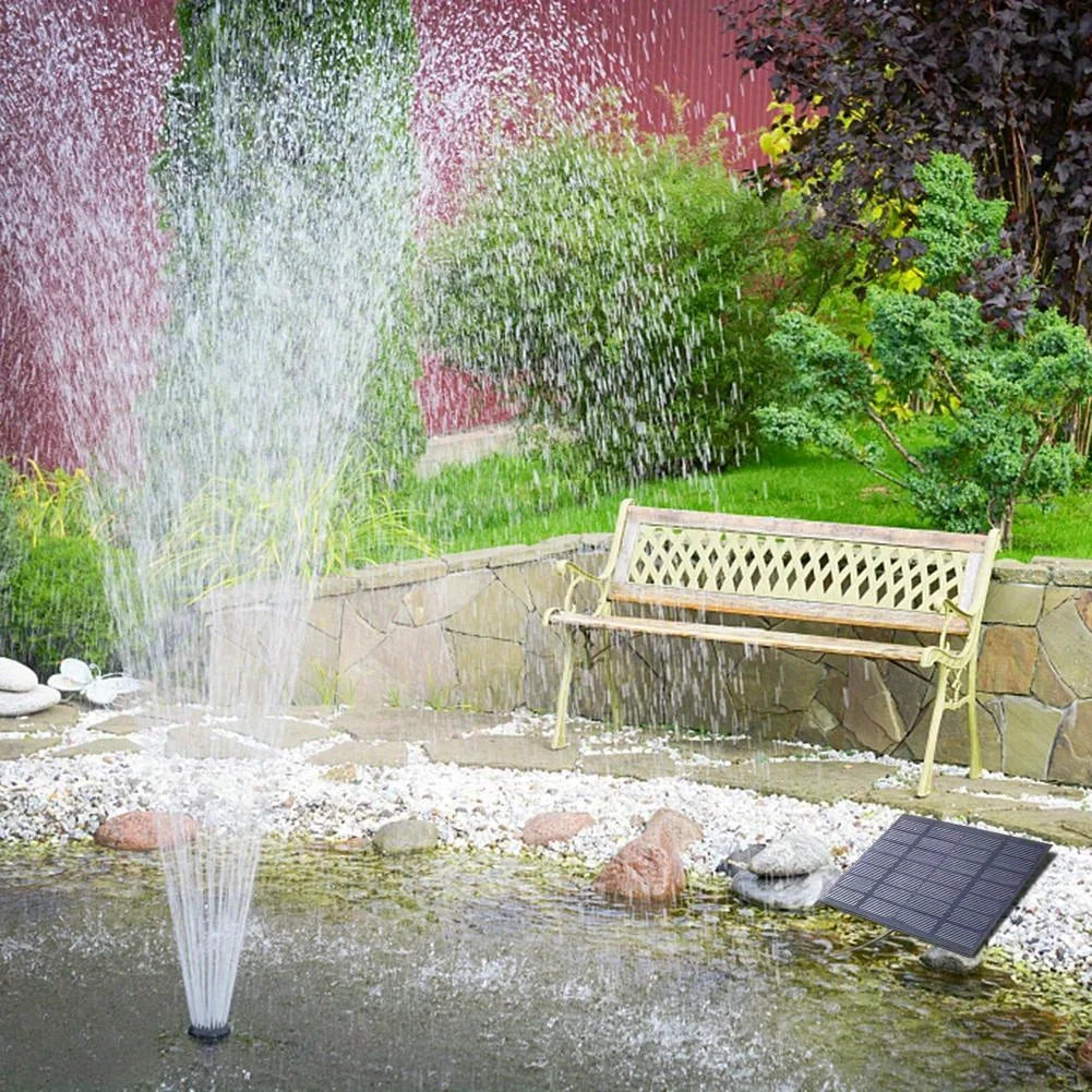 Solar Fountain With 6 Nozzles And Floating Pump