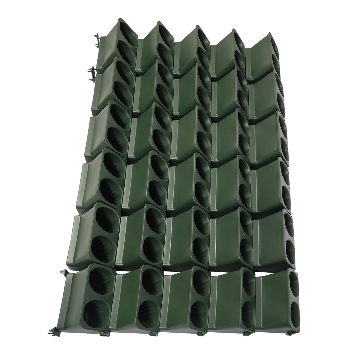 Bymaocar 30Pcs Army Wall Mounted Planters Green Vertical Hanging Pots