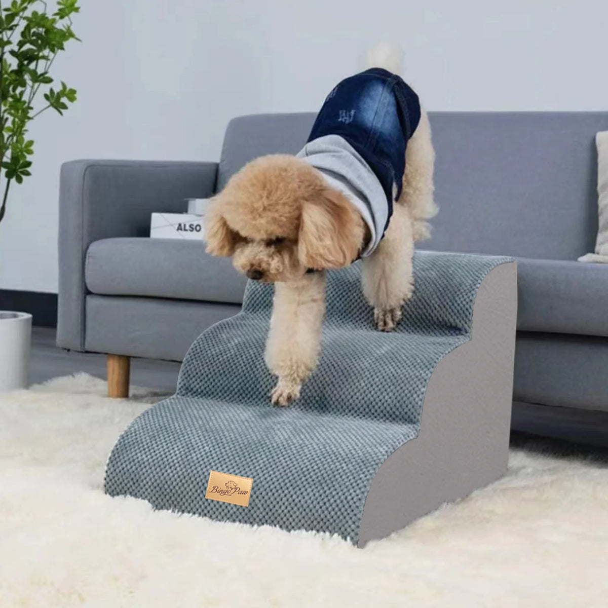 None Brand 3 4 5 Step Pet Training Stairs For Medium Dogs.