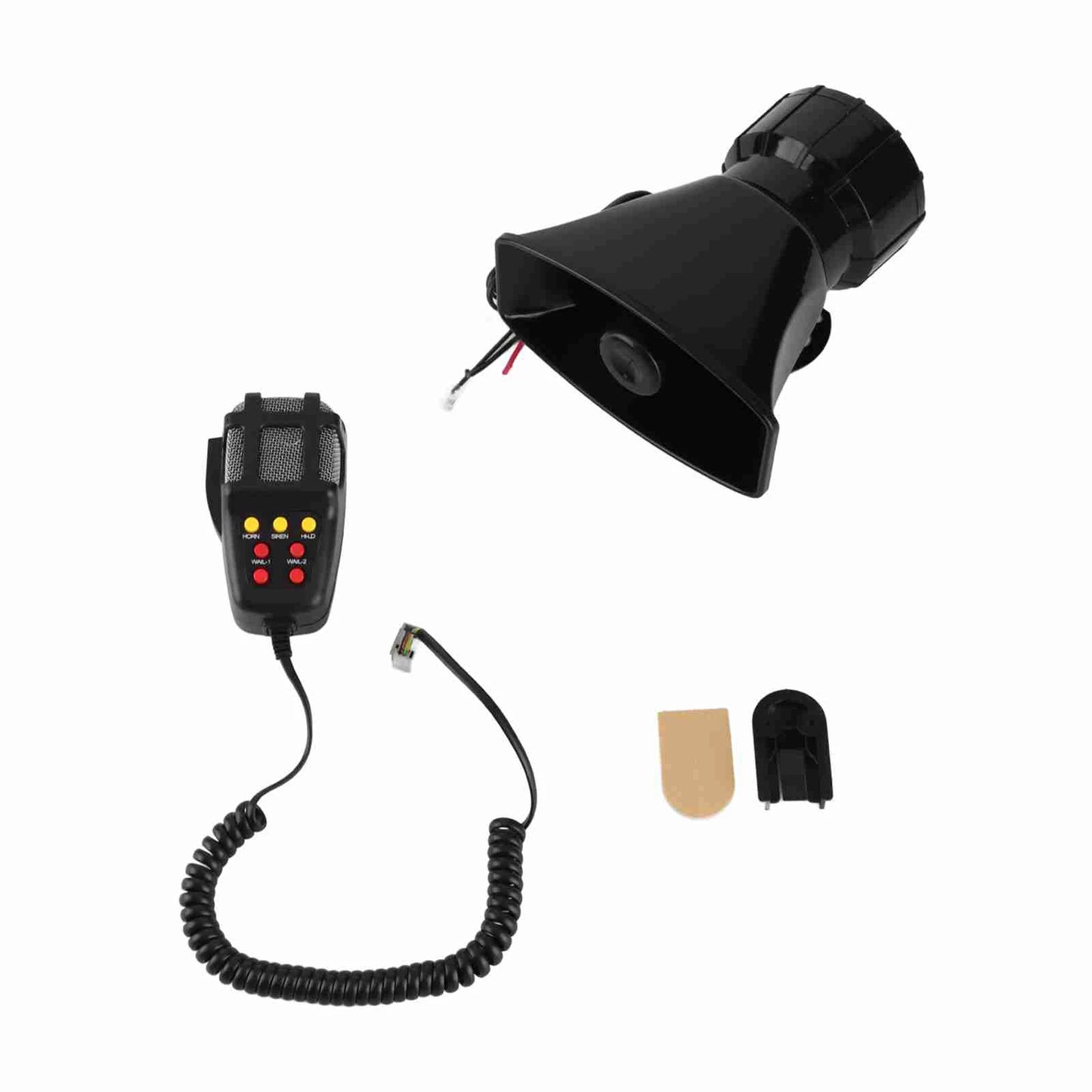 KKMOON Car Siren Speaker With 7 Siren Sounds PA System 12V 100W