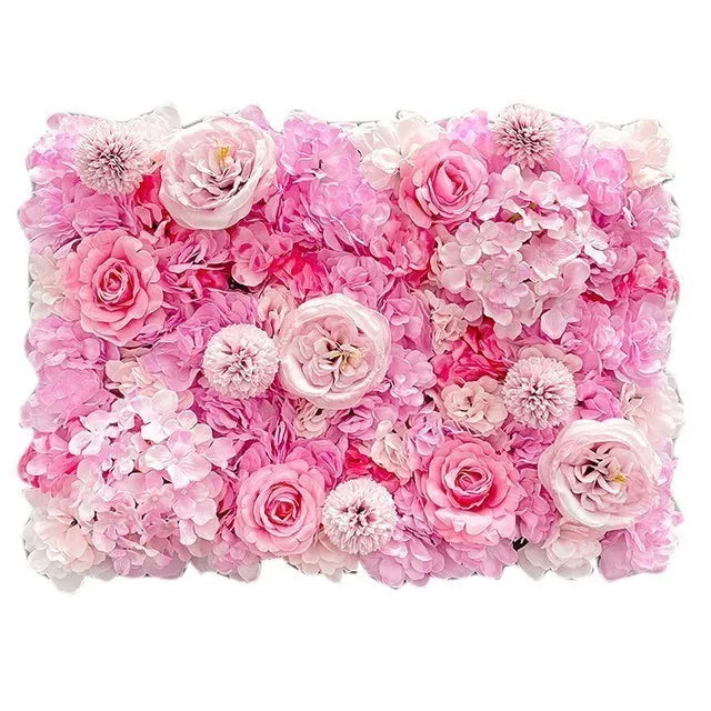 Pink Silk Rose Flower Wall Artificial Flower For Wedding Decoration BabyShow Party Birthday Gift Home Backdrop Decor