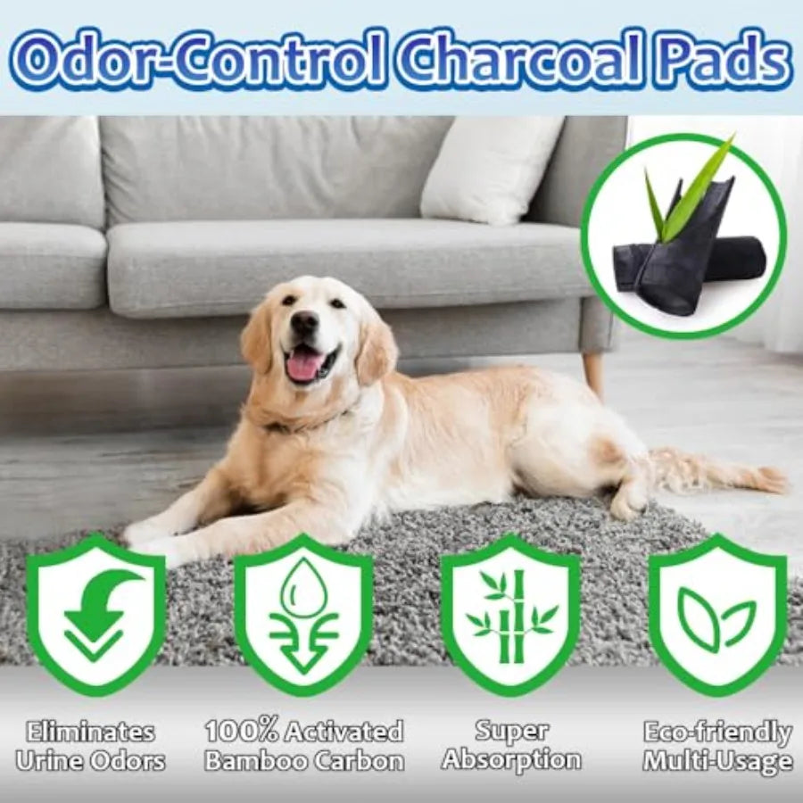 Charcoal Dog Pee Pads Extra Large 28"x34" Puppy Pads XL 30 Count Potty Pads for Dogs Disposable Urine Bed Pads for Odor-Control