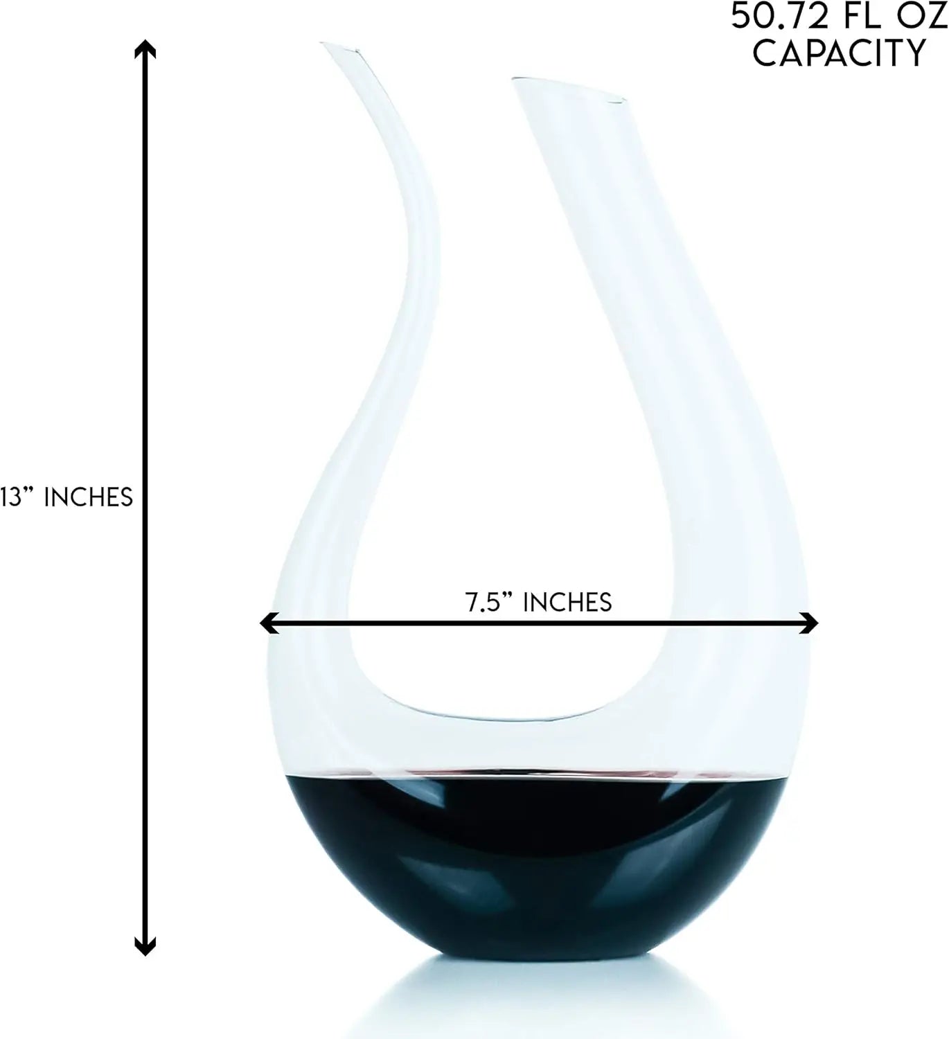 Galashield Wine Decanter Lead-Free Crystal Glass Aerator