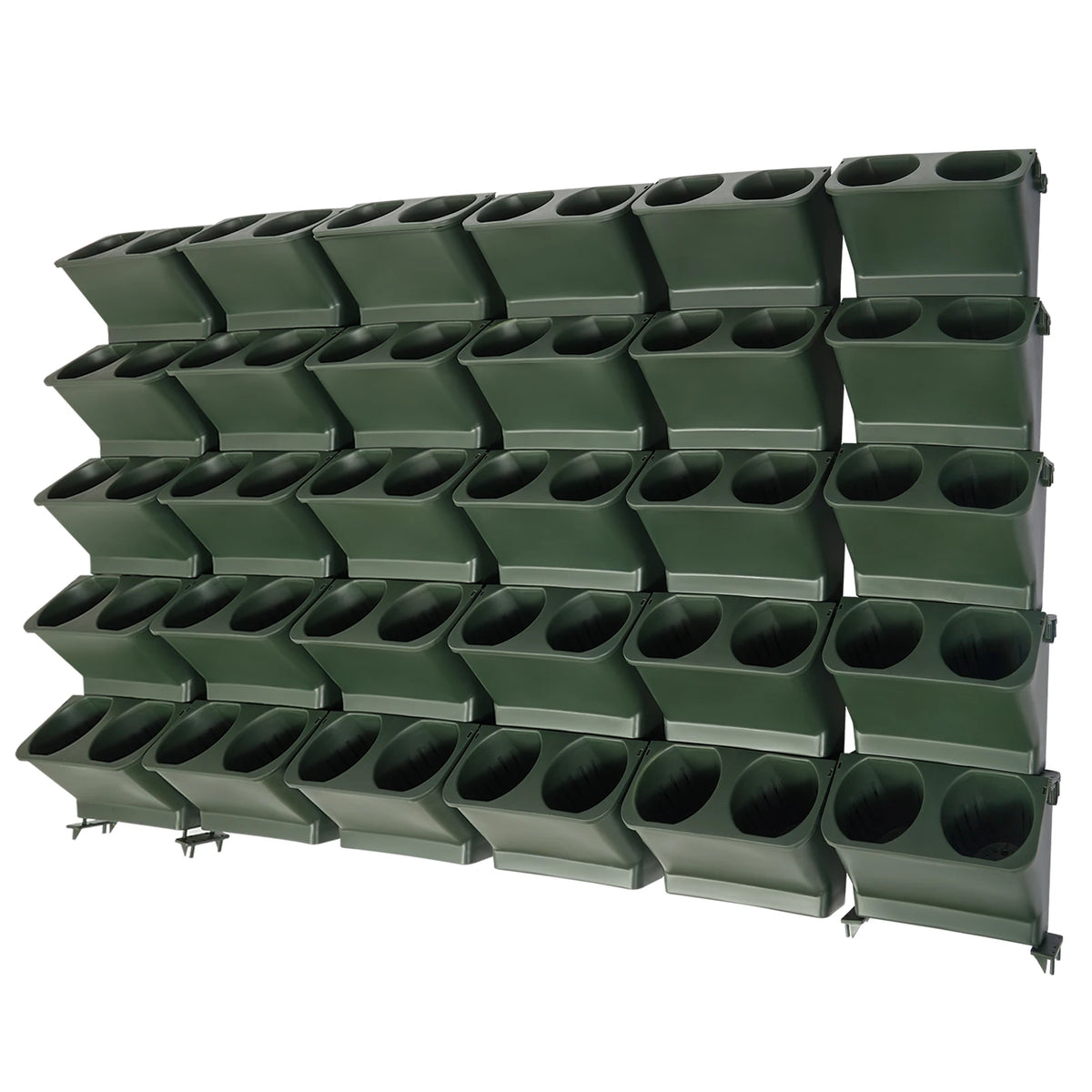 Bymaocar 30Pcs Army Wall Mounted Planters Green Vertical Hanging Pots