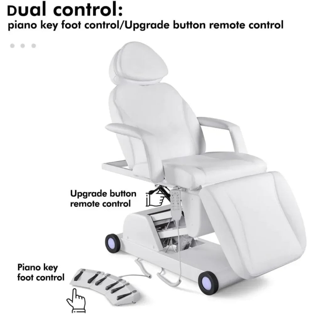 Electric Adjustable Facial Bed For Esthetician 110V With Led Light