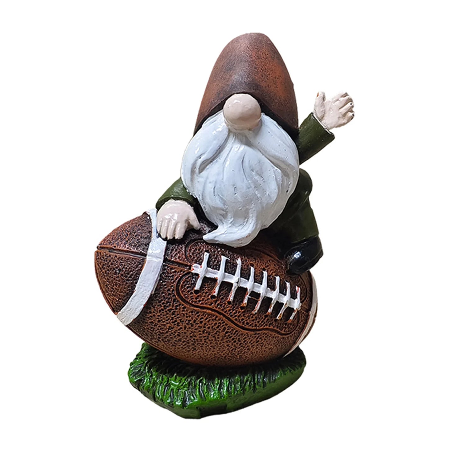 Rugby Gnome Statue Resin Decoration For Super Bowl Outdoor Garden
