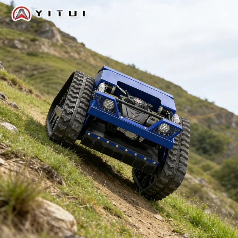 Heavy Duty Crawler Lawn Mower With Remote Control Weeding