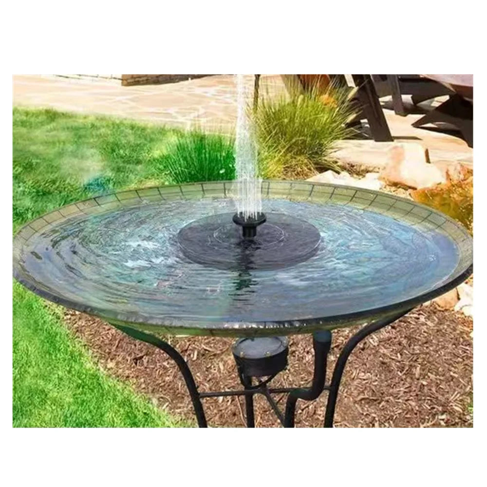 Waterfall Solar Fountain Outdoor Bird Bath Garden