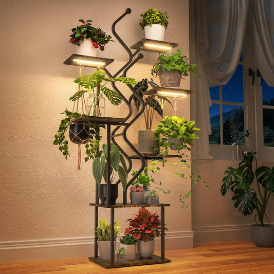Plant Stand With Grow Light, 7-Tier Indoor Shelf