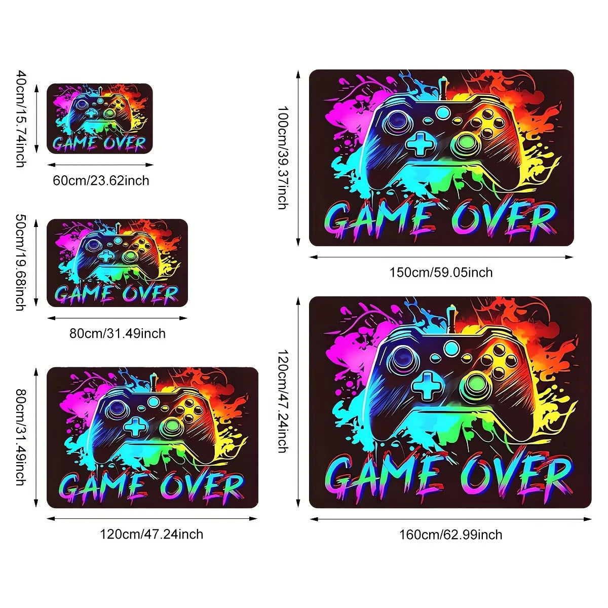 Gaming Elements Tibetan Area Rug 100 Percent Polyester Non Slip