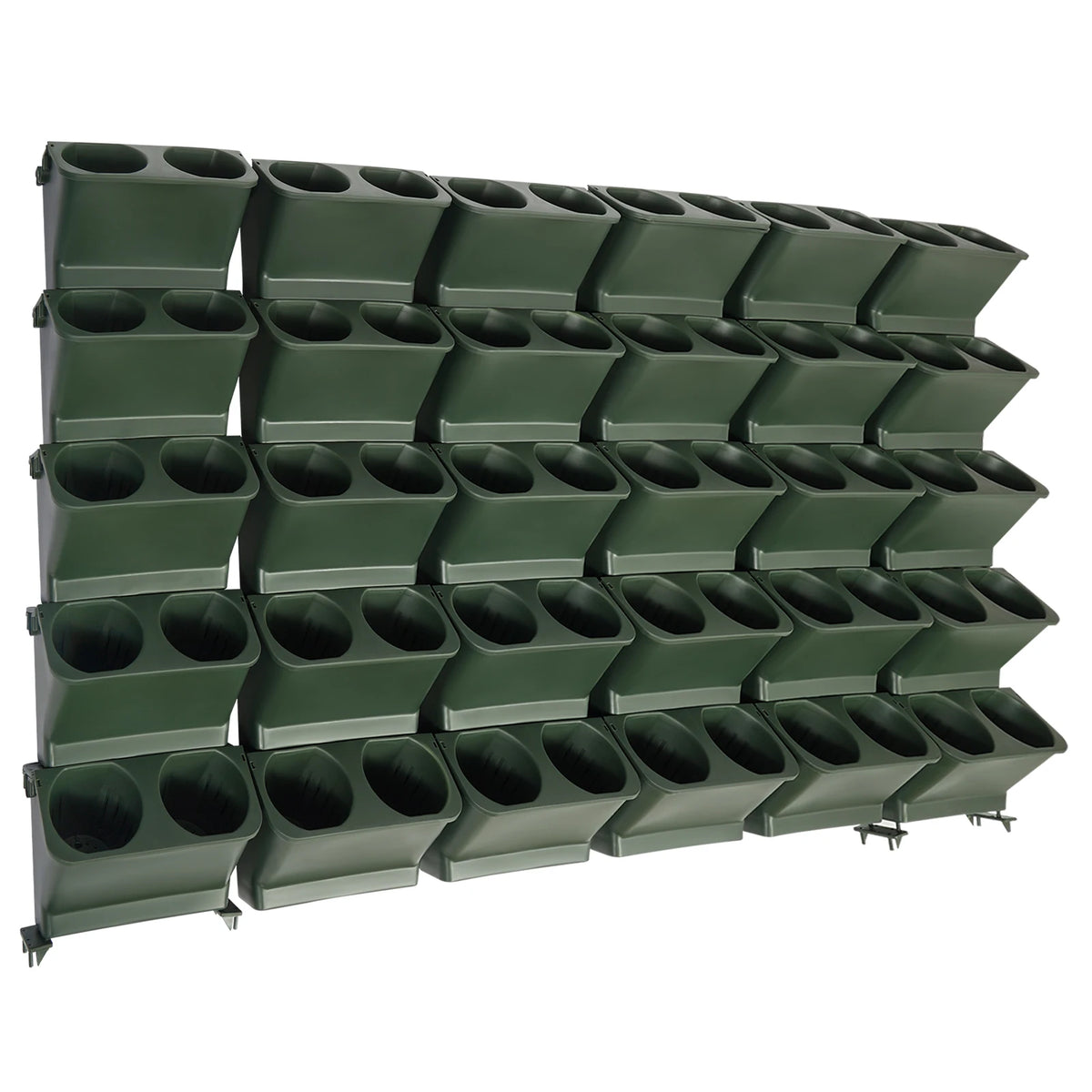 Bymaocar 30Pcs Army Wall Mounted Planters Green Vertical Hanging Pots