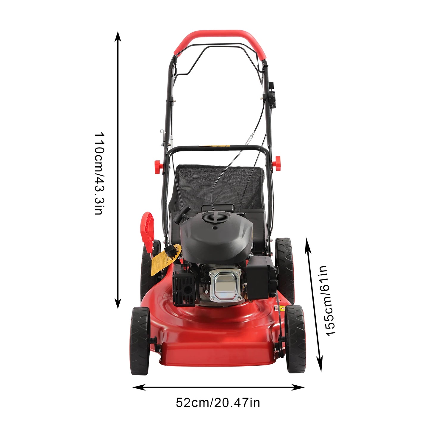 CNCEST 4-Stroke Petrol Lawn Mower Self Propelled 3-In-1 With Bag