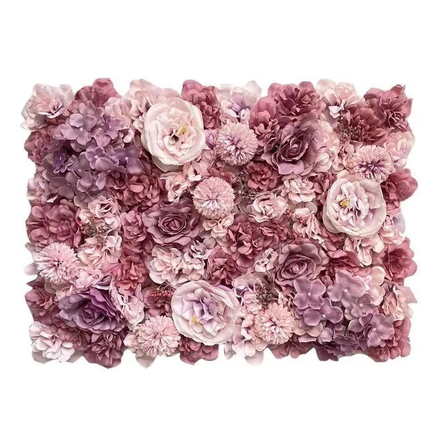 Pink Silk Rose Flower Wall Artificial Flower For Wedding Decoration BabyShow Party Birthday Gift Home Backdrop Decor