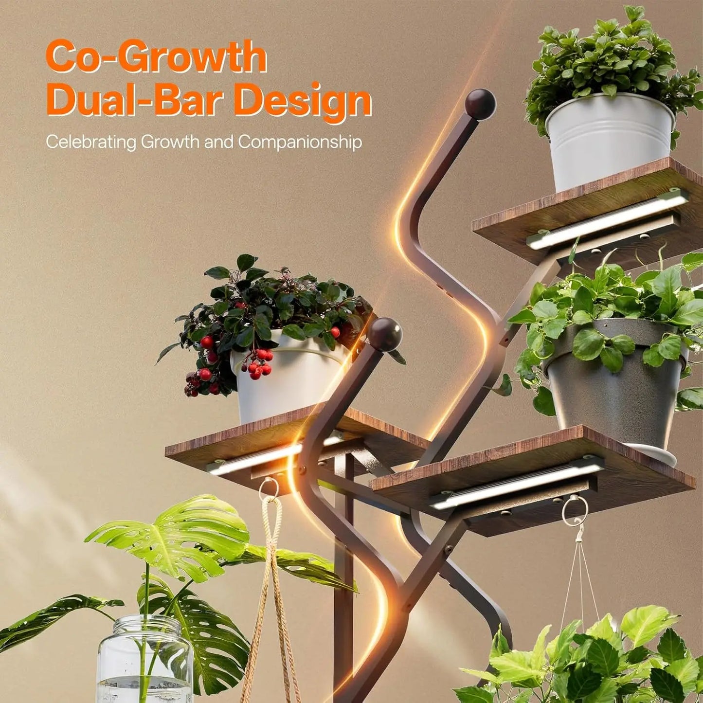 Plant Stand With Grow Light, 7-Tier Indoor Shelf