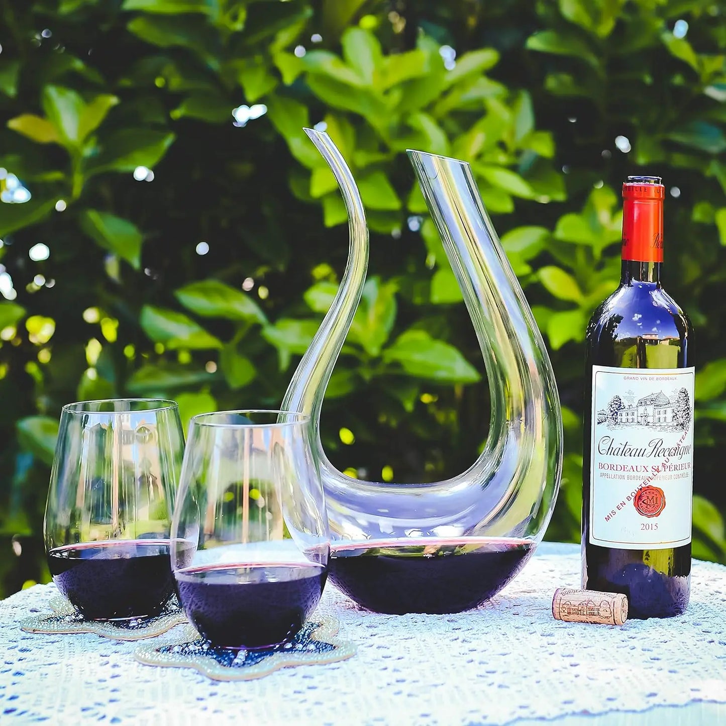 Galashield Wine Decanter Lead-Free Crystal Glass Aerator
