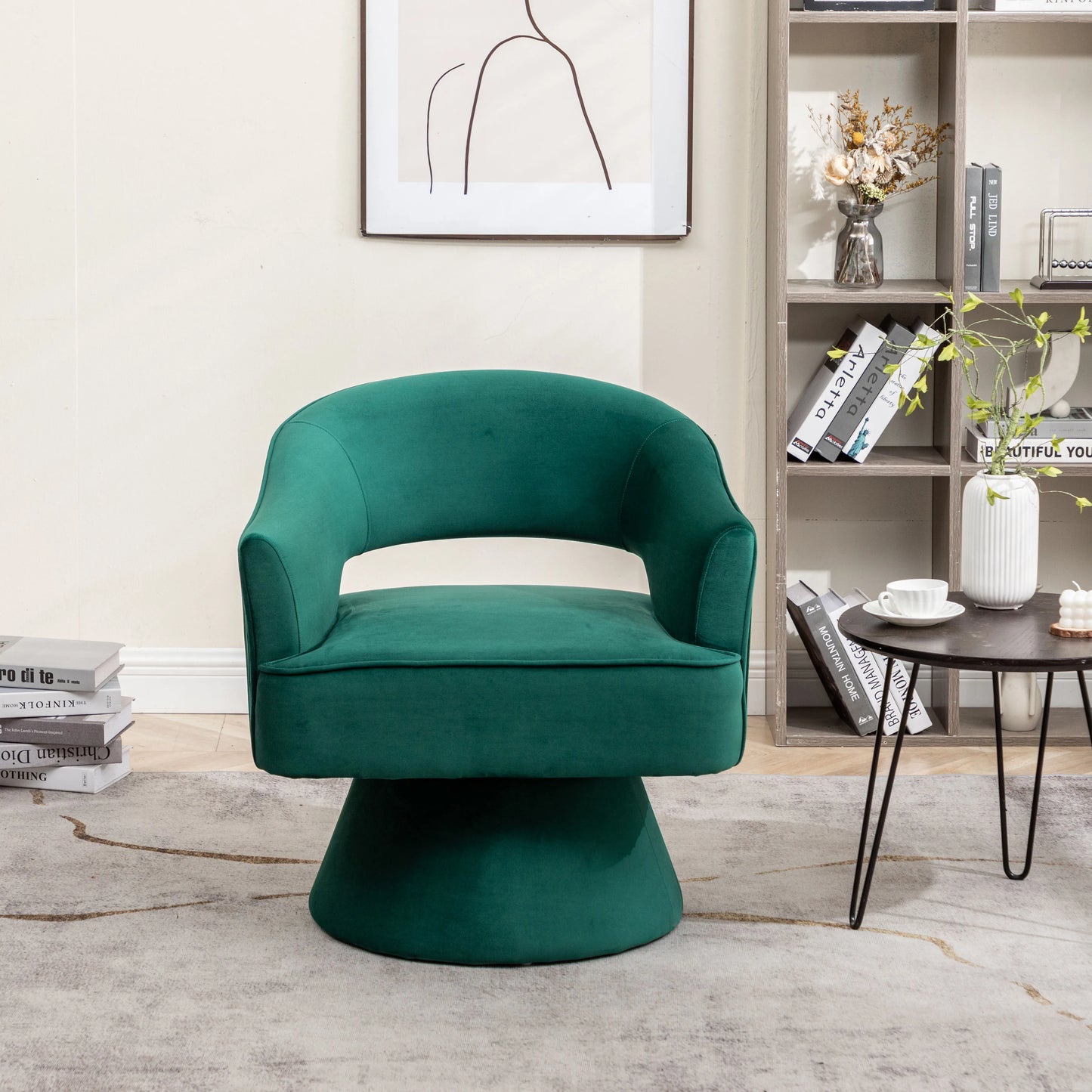 SEYNER Modren Velvet Swivel Arm Chair, Bedroom Chair living Room Furniture Vanity Throne Lounge Nordic Sofa Single Sofa