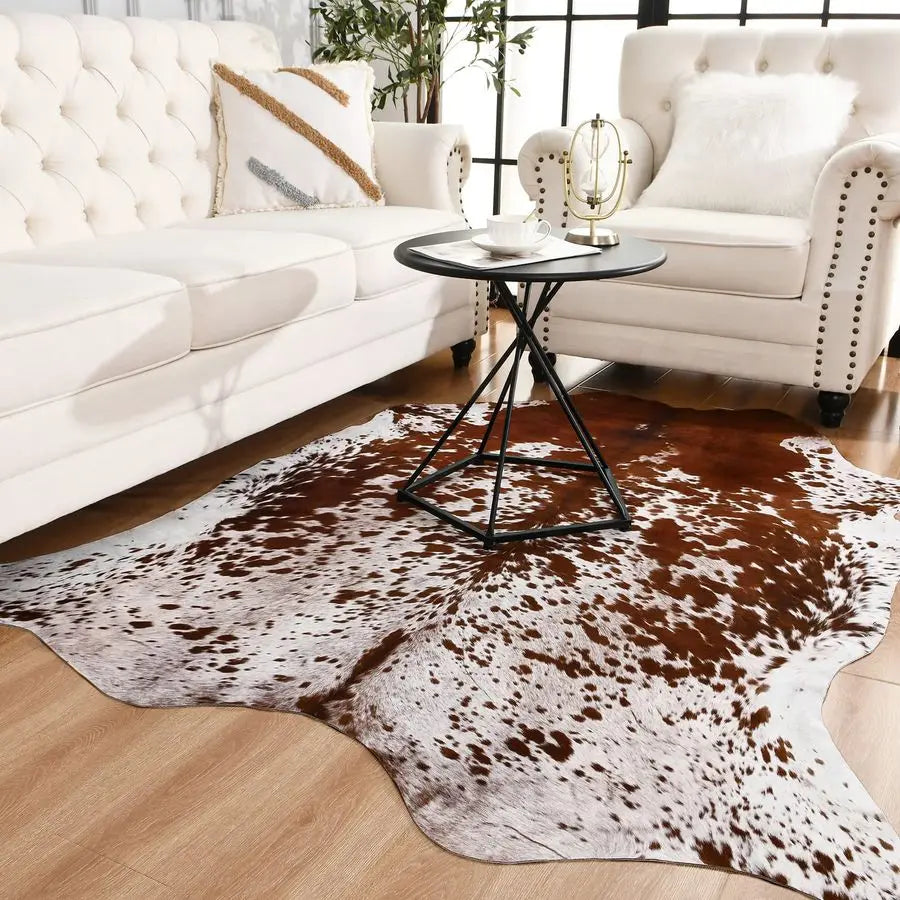 Faux Cowhide Rug Cow Print for Bedroom and Living Room