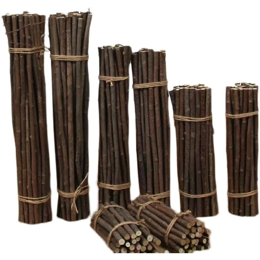 Natural Birch Twigs and Wood Log Sticks for Craft Projects