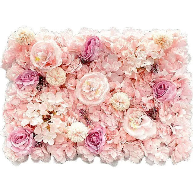 Pink Silk Rose Flower Wall Artificial Flower For Wedding Decoration BabyShow Party Birthday Gift Home Backdrop Decor